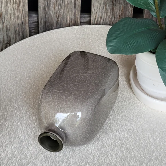 47th & Main ceramic crackle taupe bud vase - Picture 7 of 7